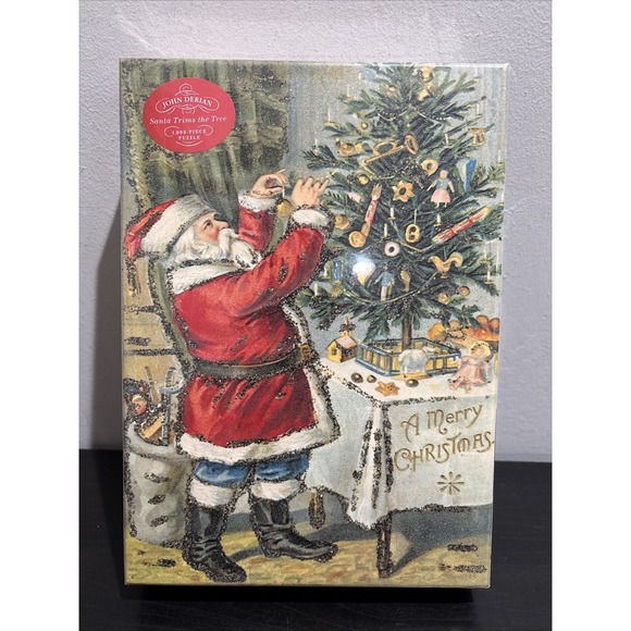 Artisan Puzzles Other - Santa Trims the Tree 1000 Piece Jigsaw Puzzle Artisan John Derian NEW SEALED